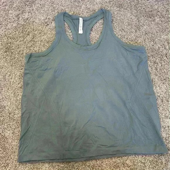 Athleta Momentum tank seamless racerback longer length size 2X plus size teal - Picture 3 of 9